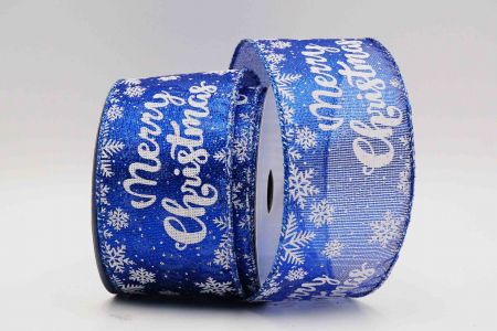 Merry Christmas Wired Ribbon_KF7326GB-4_blue
